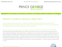 Tablet Screenshot of princegeorgedentalpractice.com